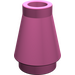 LEGO Dark Pink Cone 1 x 1 without Top Groove