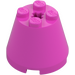 LEGO Dark Pink Cone 3 x 3 x 2 with Axle Hole (6233 / 45176)