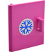 LEGO Dark Pink Cupboard Door 4 x 4 x 4 with Blue Snowflake Sticker (6196)