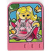 LEGO Dark Pink Explore Story Builder Pink Palace Card with girl in pink dress pattern (42178 / 44002)