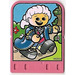 LEGO Donkerroze Explore Story Builder Pink Palace Card met man in Blauw dress Patroon (42179 / 44003)