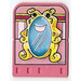 LEGO Dark Pink Explore Story Builder Pink Palace Card with smiling mirror pattern (42183 / 44007)