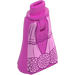 LEGO Dark Pink Friends Hip with Long Skirt with Dress with Bright Pink and Flowers (Thin Hinge) (36187 / 109907)