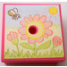 LEGO Dunkelpink Gift Parcel mit Film Scharnier mit Bee &amp; Blume Aufkleber (33031)