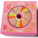 LEGO Dunkelpink Gift Parcel mit Film Scharnier mit CD und Stars Aufkleber (33031)