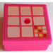 LEGO Dunkelpink Gift Parcel mit Film Scharnier mit Squares Aufkleber (33031)