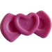 LEGO Dark Pink Hair Bow with Heart Design (92355)