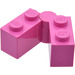 LEGO Dark Pink Hinge Brick 1 x 4 Swivel