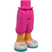 LEGO Dark Pink Minidoll Hip with Cropped Trousers with White shoes with Azure Soles (Thin Hinge) (2246)