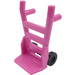 LEGO Dark Pink Minifig Hand Truck with Wheels