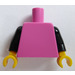 LEGO Dark Pink Plain Torso with Black Arms and Yellow Hands (973 / 76382)