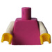 LEGO Dark Pink Plain Torso with White Arms and Yellow Hands (76382 / 88585)