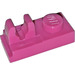 LEGO Dark Pink Plate 1 x 2 with Top Clip with Gap (92280)