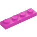 LEGO Dark Pink Plate 1 x 4 (3710)