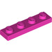 LEGO Dark Pink Plate 1 x 4 (3710)