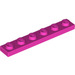 LEGO Donker roze Plaat 1 x 6 (3666)