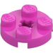 LEGO Dark Pink Plate 2 x 2 Round with Axle Hole (with &#039;+&#039; Axle Hole) (4032)