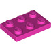 LEGO Dark Pink Plate 2 x 3 (3021)