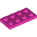 LEGO Donker roze Plaat 2 x 4 (3020)