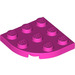 LEGO Dark Pink Plate 3 x 3 Round Corner (30357)