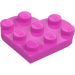 LEGO Dark Pink Plate 3 x 3 Round Heart (39613)