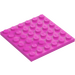 LEGO Dark Pink Plate 6 x 6 (3958)