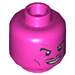 LEGO Dark Pink Sinestro Minifigure Head (Recessed Solid Stud) (3626 / 66063)