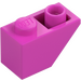 LEGO Donkerroze Helling 1 x 2 (45°) Omgekeerd (3665)