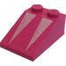 LEGO Dark Pink Slope 2 x 3 (25°) with Triangles with Rough Surface (3298 / 83200)