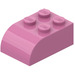 LEGO Dark Pink Slope Brick 2 x 3 with Curved Top (6215)