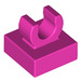 LEGO Donker roze Tegel 1 x 1 met Klem (Verhoogde &quot;C&quot;) (44842)