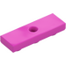 LEGO Dark Pink Tile 1 x 3 Inverted with Hole (35459)