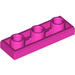 LEGO Dark Pink Tile 1 x 3 Inverted with Hole (35459)
