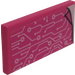 LEGO Dark Pink Tile 2 x 4 with Circuits and Gears Blanket Sticker (87079)