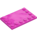 LEGO Dark Pink Tile 4 x 6 with Studs on 3 Edges (6180)