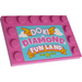 LEGO Dark Pink Tile 4 x 6 with Studs on 3 Edges with &#039;DOKI&#039;, &#039;DIAMOND&#039; and &#039;FUN LAND&#039; Sticker (6180)