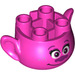 LEGO Dunkles Pink Troll Kopf mit Poppy Gesicht mit Smile (66201)