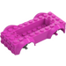 LEGO Dark Pink Vehicle Base with Medium Stone Gray Wheel Holders (1813 / 12622)