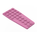 LEGO Mørk rosa Kile Plate 4 x 9 Vinge uten knottskår (2413)