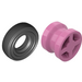 LEGO Dark Pink Wheel Rim Ø8 x 6.4 without Side Notch with Tire Ø 14mm x 4mm Smooth Old Style