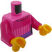 LEGO Rosa oscuro Mujer con Magenta y Dark Morado Jersey Minifigura Torso (973 / 76382)