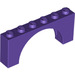 LEGO Dark Purple Arch 1 x 6 x 2 Thin Top without Reinforced Underside (12939)