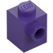 LEGO Dark Purple Brick 1 x 1 with Stud on One Side (87087)