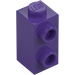 LEGO Dark Purple Brick 1 x 1 x 1.6 with Two Side Studs (32952)