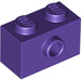 LEGO Dark Purple Brick 1 x 2 with 1 Stud on Side (86876)