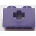 LEGO Dark Purple Brick 1 x 2 with Axle Hole (&#039;+&#039; Opening and Bottom Stud Holder) (32064)