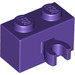 LEGO Dark Purple Brick 1 x 2 with Vertical Clip (Open &#039;O&#039; clip) (42925 / 95820)