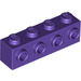 LEGO Dunkelviolett Backstein 1 x 4 mit 4 Bolzen auf Eins Seite (30414)