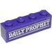 LEGO Dark Purple Brick 1 x 4 with &#039;The Daily Prophet&#039; Sticker (3010)