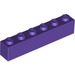 LEGO Dark Purple Brick 1 x 6 (3009)